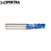 Picture of 46153-K Solid Carbide CNC Spektra™ Extreme Tool Life Coated Spiral Phenolic, Resin and Composite with Chipbreaker 1/2 Dia x 1-1/4 x 1/2 Shank x 3-1/2 Inch Long Slow Helix Up-Cut Router Bit