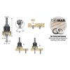 Picture of 55242 Carbide Tipped 82 Degree Countersink with Adjustable Depth Stop and No-Thrust Ball Bearing, 1/2 Dia x 3/16 Drill Dia x 1/4 Inch Quick Release Hex Shank